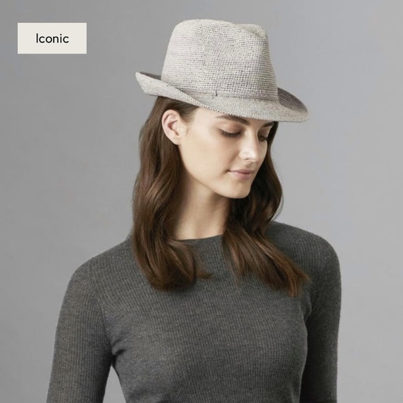 Helen Kaminski 100% raffia grey hat